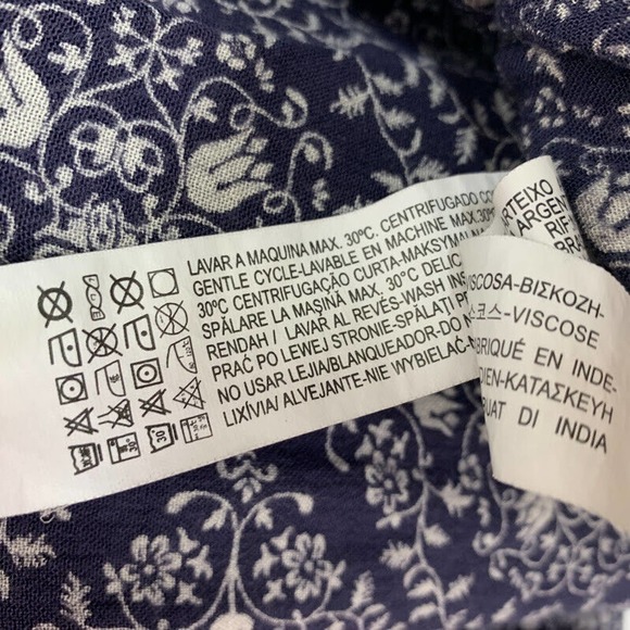 Zara Trafaluc Size Small Floral‎ Boho Romper Long Sleeve Pockets Button Front - Picture 9 of 9